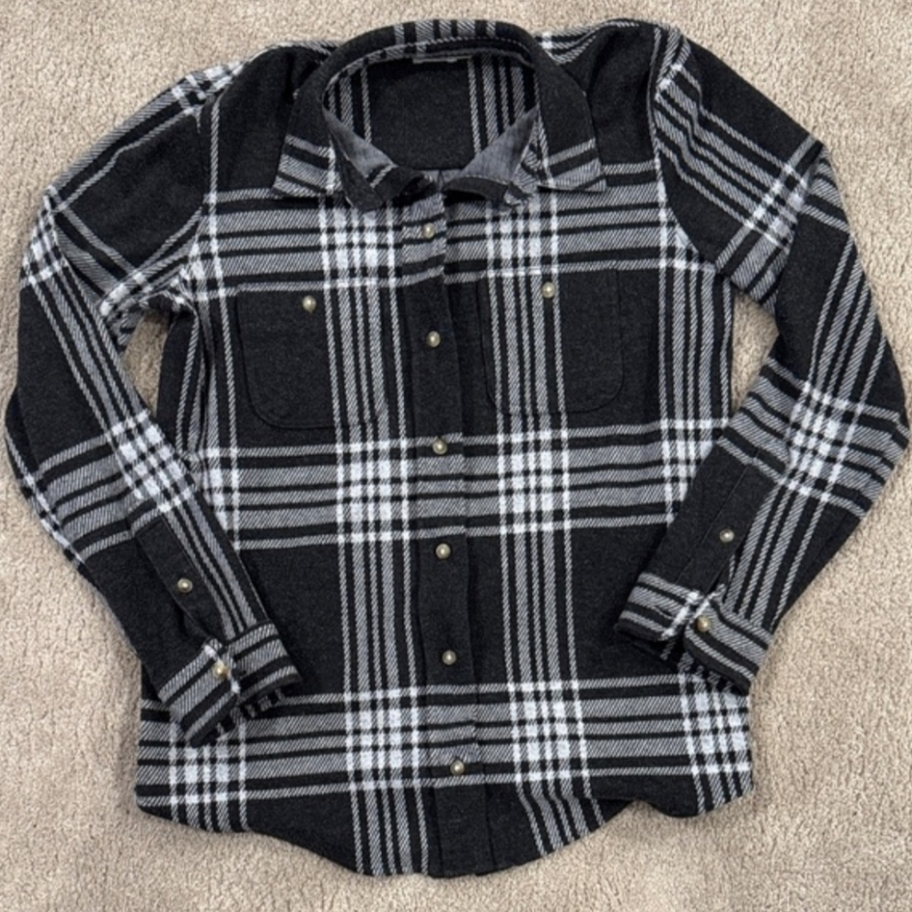 Faherty Legend Sweater Shirt Charcoal Small